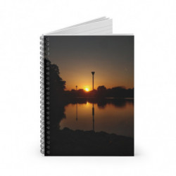 July Sunset Lake Spiral Notebook for Thoughts & Reflection