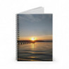 September Sunset Pier Spiral Notebook for Beach Lovers & Vacation Notes