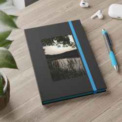 Color contrast notebook with gorgeous lake vista