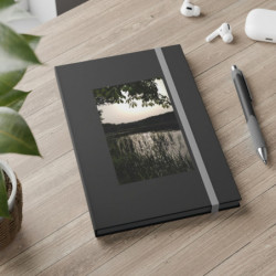 Color contrast notebook with gorgeous lake vista