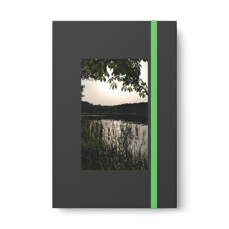 Color contrast notebook with gorgeous lake vista