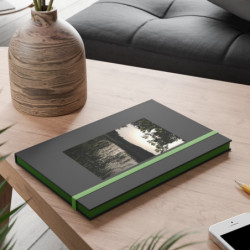 Color contrast notebook with gorgeous lake vista