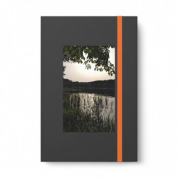 Color contrast notebook with gorgeous lake vista
